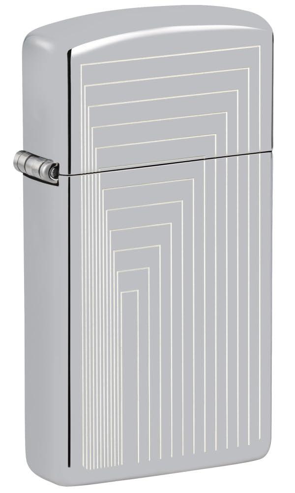Zippo Luxury Waves Design Armor Tumbled Brass Pocket Lighter