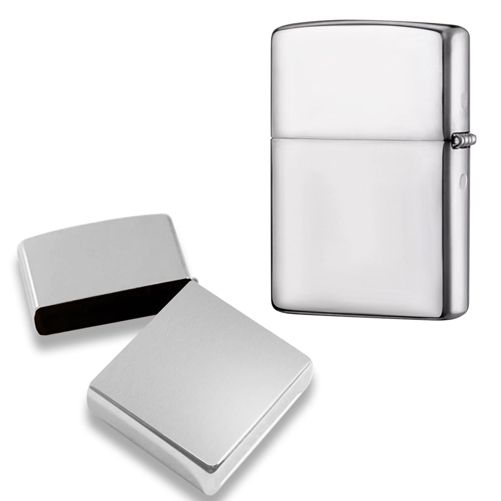 Lighter Case Compatible with Zippo, Without Insert Metal Lighter Cover Shell for Zippo (Frosted Black)
