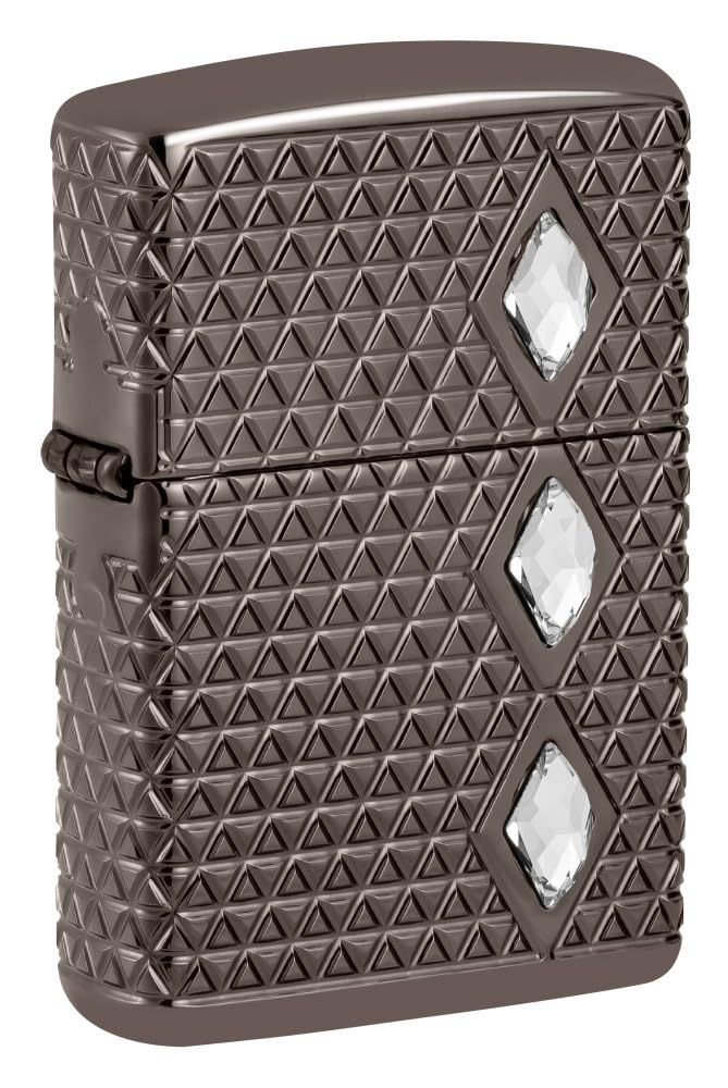 Zippo Luxury Waves Design Armor Tumbled Brass Pocket Lighter