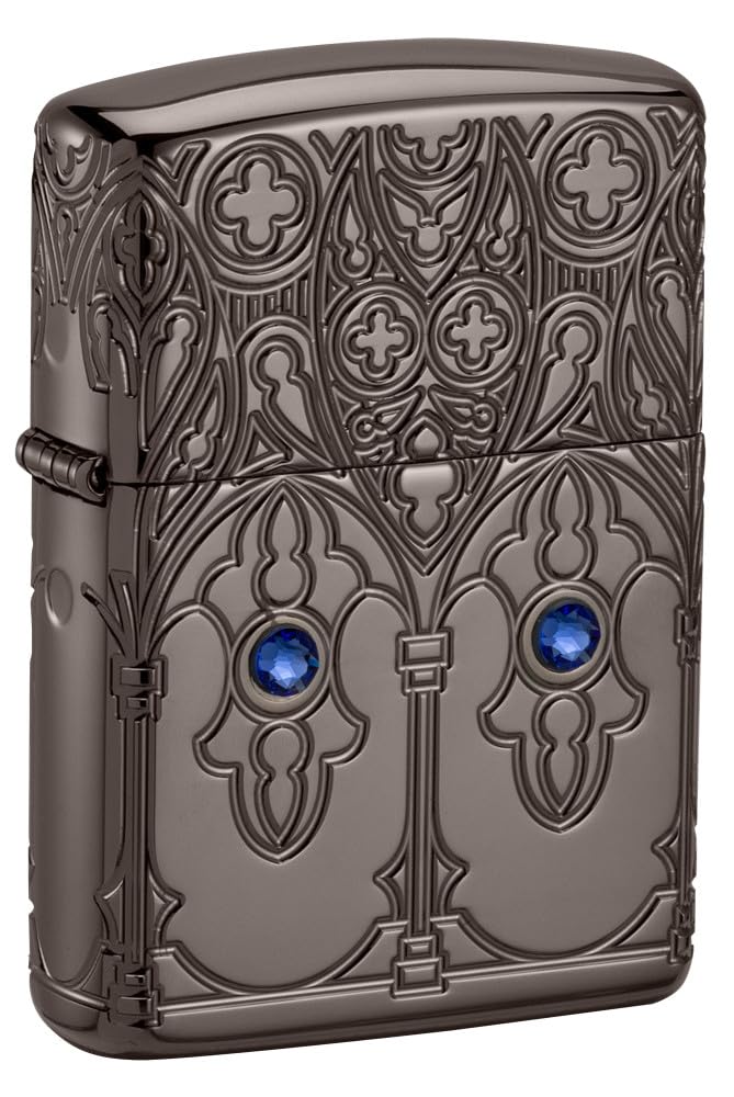 Zippo Luxury Waves Design Armor Tumbled Brass Pocket Lighter