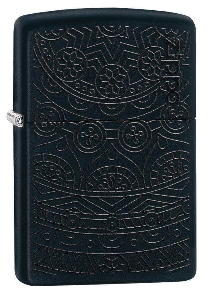 Zippo Luxury Waves Design Armor Tumbled Brass Pocket Lighter