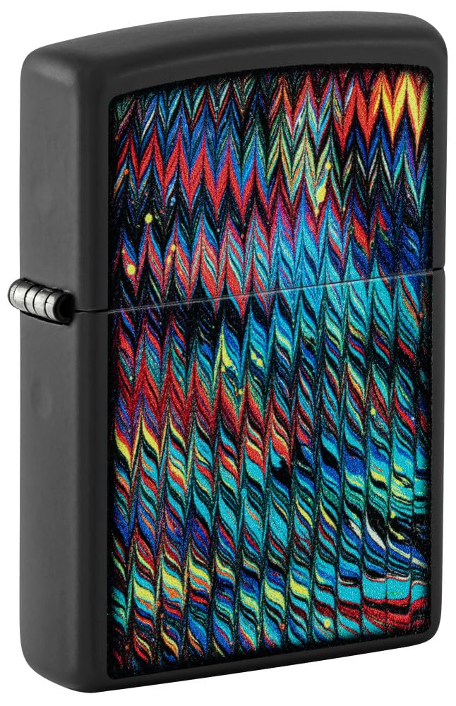 Zippo Luxury Waves Design Armor Tumbled Brass Pocket Lighter