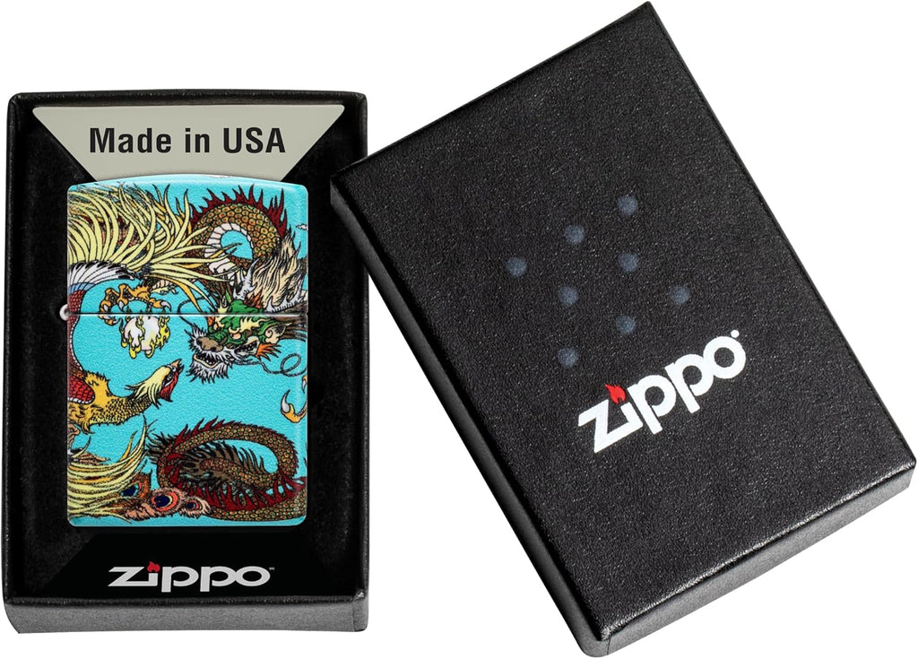 Zippo Lighter: Dragon and Phoenix Design - 540 Color 48834