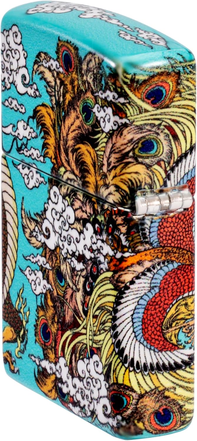 Zippo Lighter: Dragon and Phoenix Design - 540 Color 48834