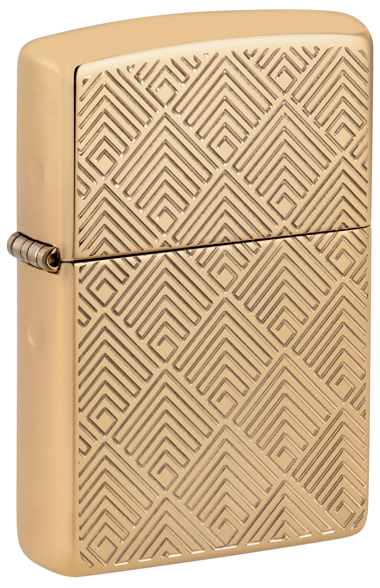 Zippo Luxury Waves Design Armor Tumbled Brass Pocket Lighter