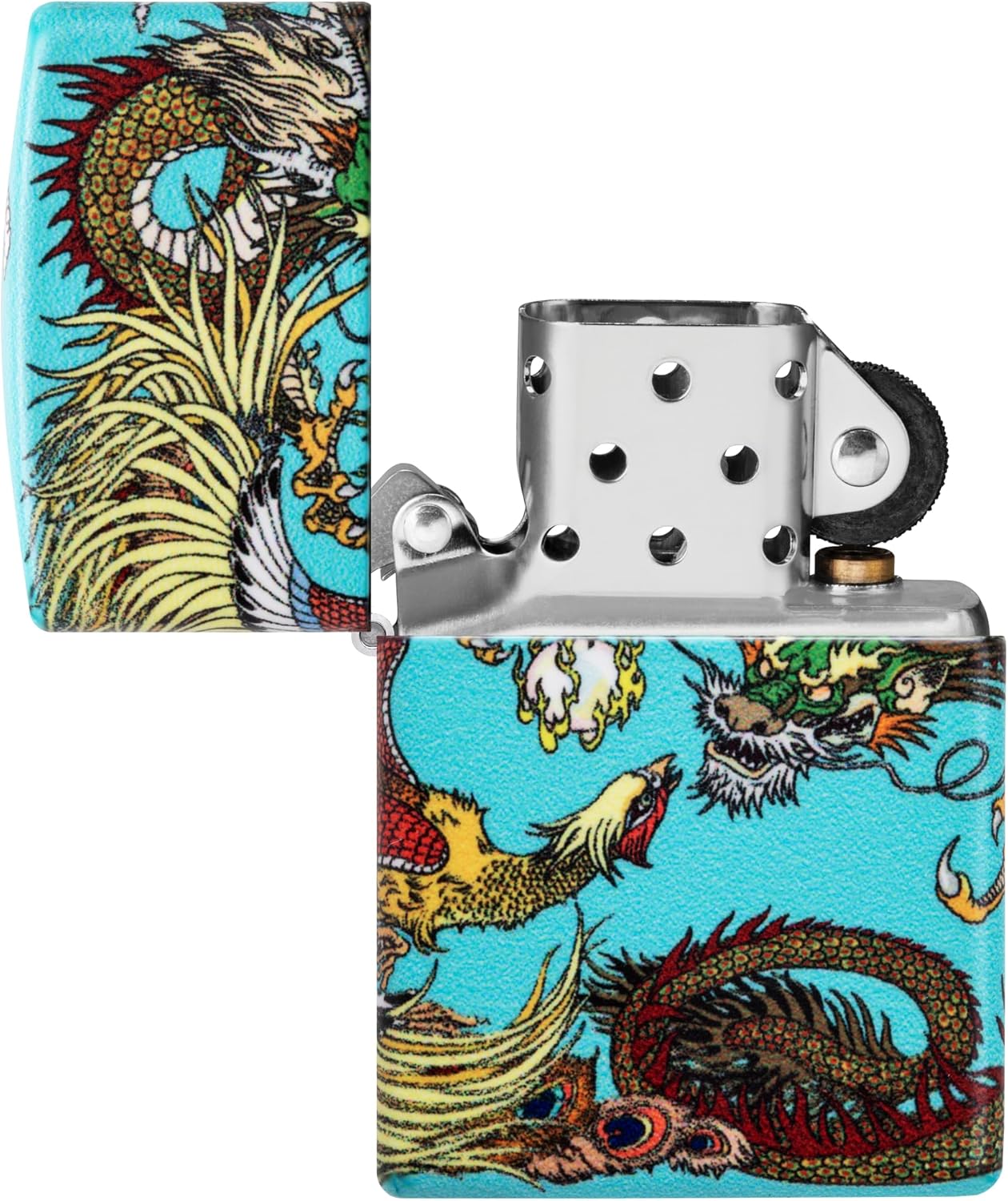 Zippo Lighter: Dragon and Phoenix Design - 540 Color 48834